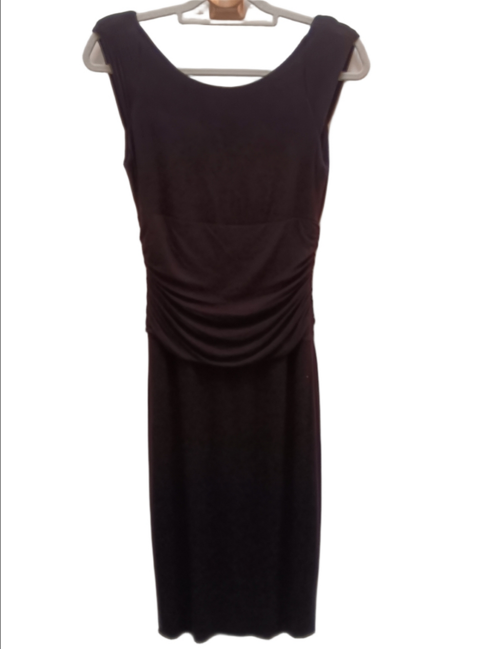 Bailey 44 Black Bodycon Dress Scoop Back Ruched Waist M - Picture 3 of 7